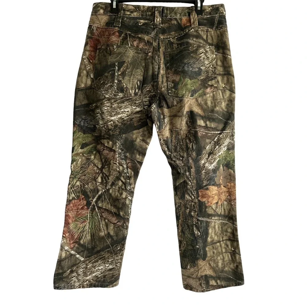Vintage Mossy‎ Oak Mens Size 34/ 30 Camouflage Wide Straight Leg Hunting Jeans